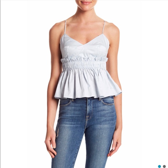 Kendall & Kylie Tops - NWT Kendall & Kylie Peplum Cami TankTop Light Blue